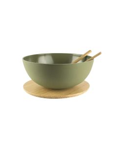 Saladekom XL met Deksel en Saladebestek Giftbox