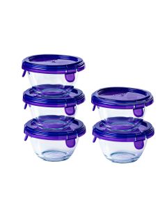 My First Pyrex Voedselcontainer Rond 200 ml Set van 5 Stuks