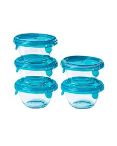 My First Pyrex Voedselcontainer Rond 200 ml Set van 5 Stuks