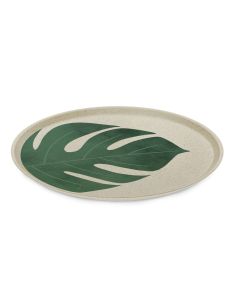 Connect Bord ø 25,5 cm Monstera Leaf Set van 4 Stuks