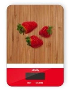 Keukenweegschaal Bamboe/Rood