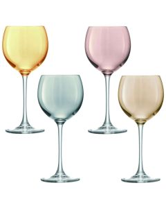 Polka Wijnglas 400 ml Set van 4 Stuks Assorti