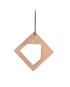 Leer Hanger Huis Vierkant