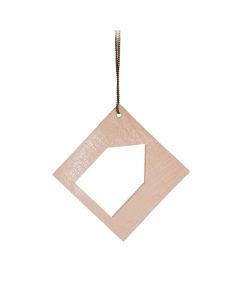 Leer Hanger Huis Vierkant