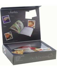 Giftset Tarts 28 cm bakvorm met bakkwast, decoroller en receptenboekje