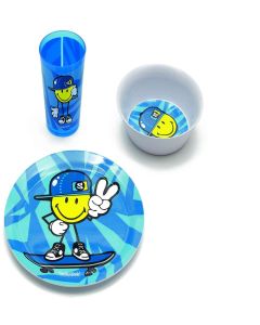 Smiley Junior Boy Dinerset Set van 3 Stuks