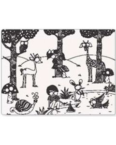 Kinderen Placemat Mark-Mat Day at the Pond Mat + 4 Markers 40 x 32 cm.