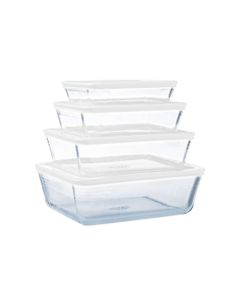 Cook & Freeze Schaal met Deksel Set van 4 Stuks