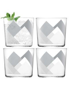 Peaks Tumbler Glas 310 ml Set van 4 Stuks