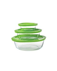 Cook & Store Schaal 350 ml 1.1 liter 2.3 liter Set van 3 Stuks