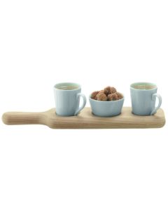 Paddle Koffieset met Serveerplank Set van 3 Stuks
