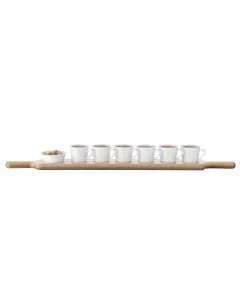 Paddle Koffieset met Serveerplank Set van 7 Stuks