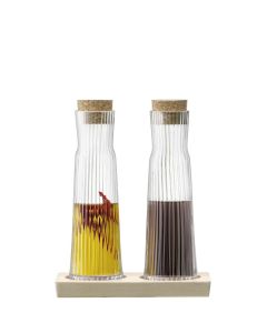 Gio Line Karaf 200 ml met Serveerplank Set van 2 Stuks