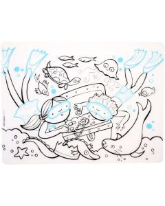 Kinderen Placemat Mark-Mat Treasure Chest + 4 Markers