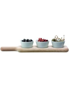 Paddle Tapasset met Serveerplank Set van 3 Stuks