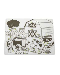 Kinderen Placemat Mark-Mat Farm Buddies Mat + 4 Markers 40 x 32 cm.