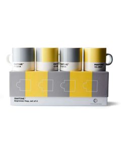 Espressobeker 120 ml Giftbox Set van 4 Stuks- Illuminating 13-0647 & Ultimategray 17-5104