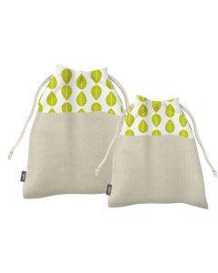 Eco Friendly Vershoudzak Groot Set van 2 Stuks Leaves
