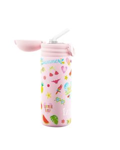 Kids Thermosfles met Rietje 350 ml Zomer