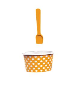 Dotty Ijsbak met Lepel Ø 8 cm Set van 2 Stuks