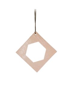 Leer Hanger Hexagon Vierkant