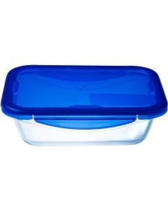 Cook & Go Schaal Rechthoek met Deksel 1,7 liter