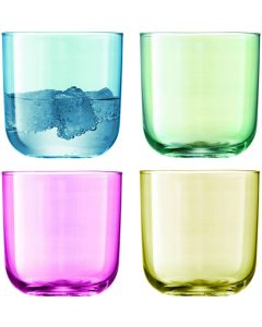 Polka Tumbler Glas 420 ml Set van 4 Stuks Assorti