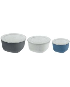 Connect Box Schaal met Deksel Organic Set van 3 Stuks