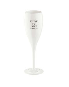 Superglas Cheers No. 1 Champagneglas Think Less Love More