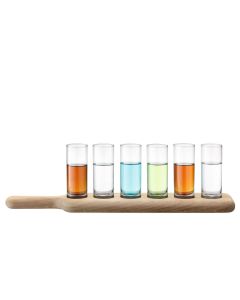 Paddle Wodka Set met Serveerplank Set van 6 Stuks