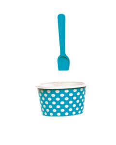 Dotty Ijsbak met Lepel Ø 8 cm Set van 2 Stuks