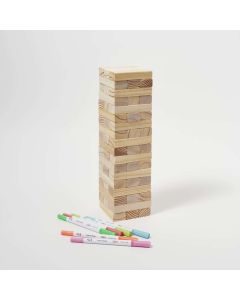 Games Wooden Jenga met Stiften Majorelle
