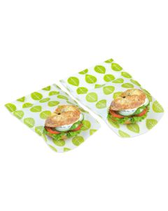 Vegan Bijenwas Lunchzak Set van 2 Stuks