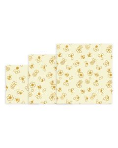 Bijenwasdoek Honingraat Set van 3 Stuks Assorti