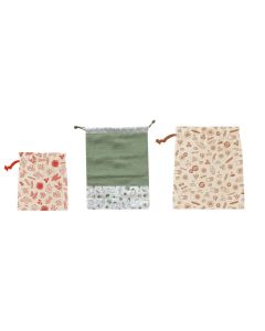 Vershoudzak Organic 25x30/30x40/40x34 cm Set van 3 Stuks