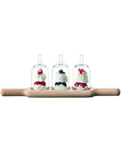 Paddle Serveerplank met 3 Stolpen
