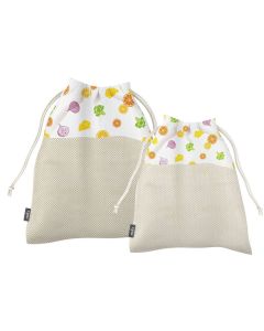 Eco Friendly Vershoudzak Groot Set van 2 Stuks Fruit & Vegetable