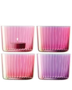 Gems Theelicht Houder 6 cm Set van 4 Stuks Assorti