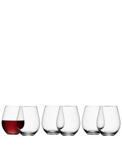 Stemless Rode Wijn Glas 530ml Set van 6 Stuks