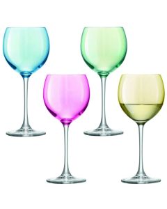 Polka Wijnglas 400 ml Set van 4 Stuks Assorti