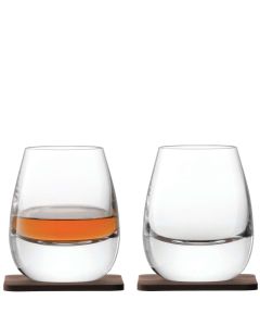 Whisky Islay Tumbler Glas met Onderzetter 250 ml Set van 2 Stuks