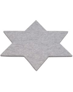 Onderzetter Vilt Ster 15 cm. Grey mel.
