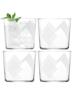 Peaks Tumbler Glas 310 ml Set van 4 Stuks