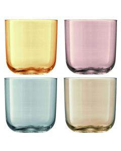 Polka Tumbler Glas 420 ml Set van 4 Stuks Assorti