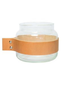 Drinken Waterglas Wrap Me met Lederen Band