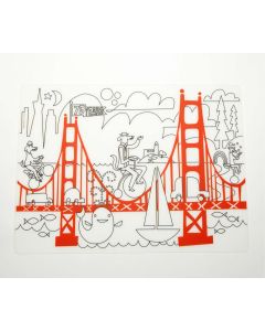 Kinderen Placemat Mark Matz Fun on the Golden Gate 40 x 32 cm.