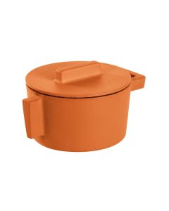 Braadpan Terra.Cotto Gietijzer met deksel 10 cm