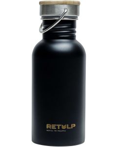 Urban Drinkfles met Bamboe Dop 500 ml Night Black