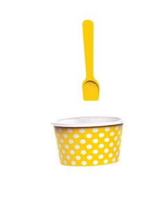 Dotty Ijsbak met Lepel Ø 8 cm Set van 2 Stuks