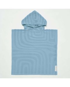 Kids Swimtime Terry Beach Handdoek met Capuchon Surf-Blue 6-9 Jaar